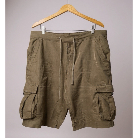 James Perse Lightweight Soft Corduroy Cargo Shorts Brown Men's Size 3 Large 38 - Picture 1 of 12